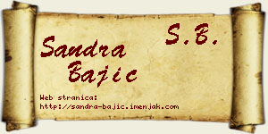 Sandra Bajić vizit kartica